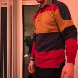 Vintage rugby style polo size L